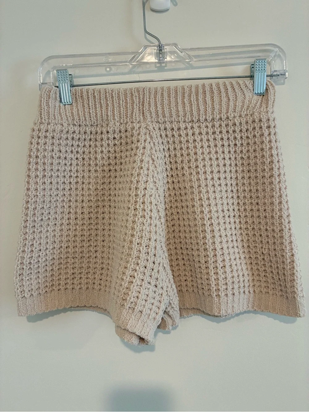 Sincerly Jules Beige Waffle-Knit Lounge Set - Top & Shorts